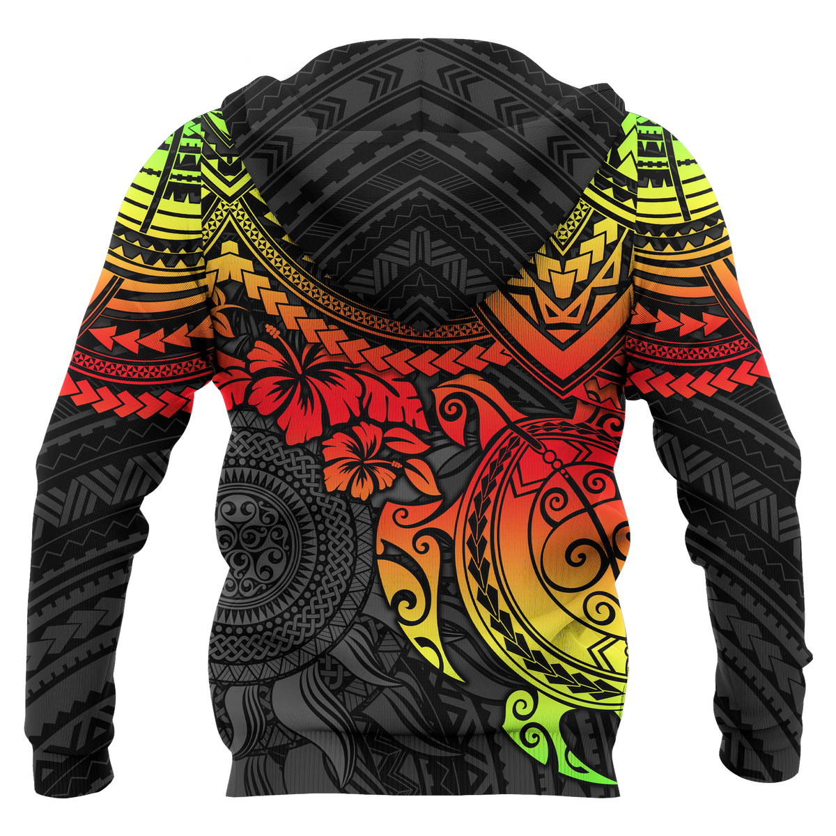 Hoodie Polynesian Reggae Turtle - Polynesian Pride