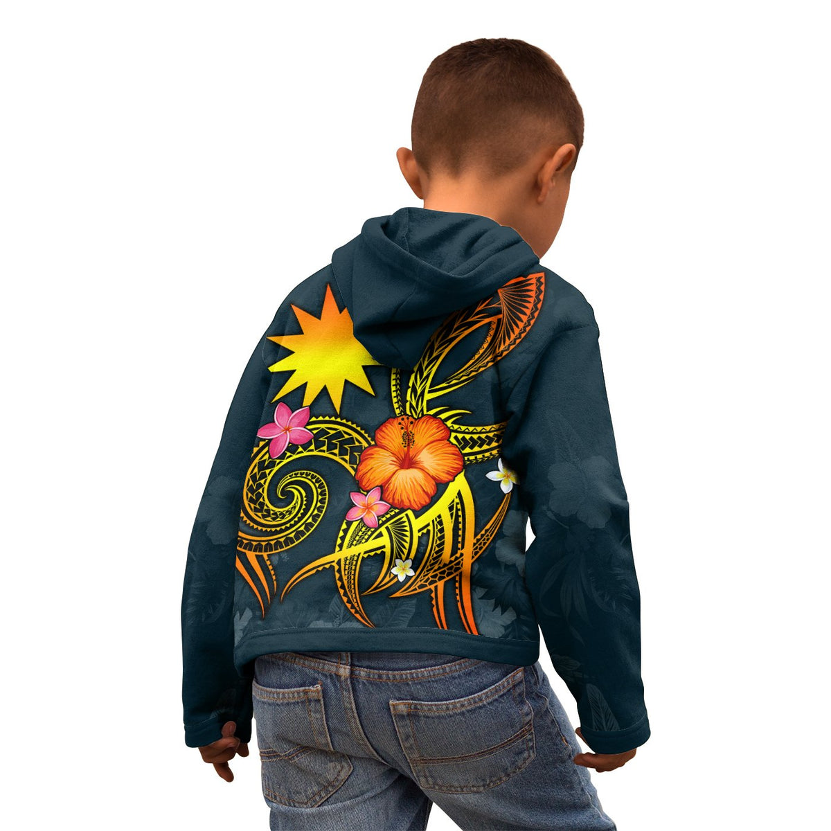 Nauru Polynesian Custom Hoodie Legend of Nauru (Blue) - Polynesian Pride