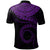 Cook Islands Polynesian Custom Polo Shirt Kuki Airani Waves (Purple) - Polynesian Pride