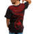 Papua New Guinea Polynesian T Shirt Papua New Guinea Waves (Red) - Polynesian Pride