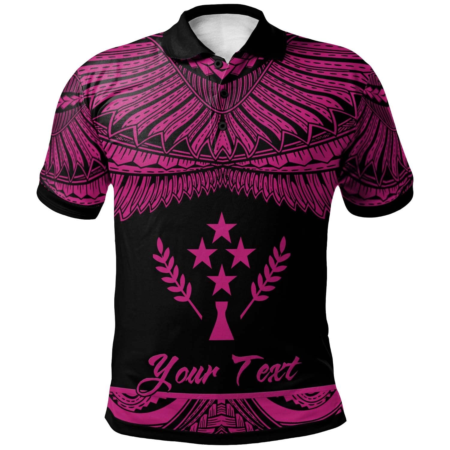 Kosrae Custom Polo Shirt Polynesian Tattoo Pink Version Unisex Pink - Polynesian Pride