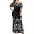 Marquesas Islands Off Shoulder Long Dress Tiki Style Black LT13 Long Dress Black - Polynesian Pride