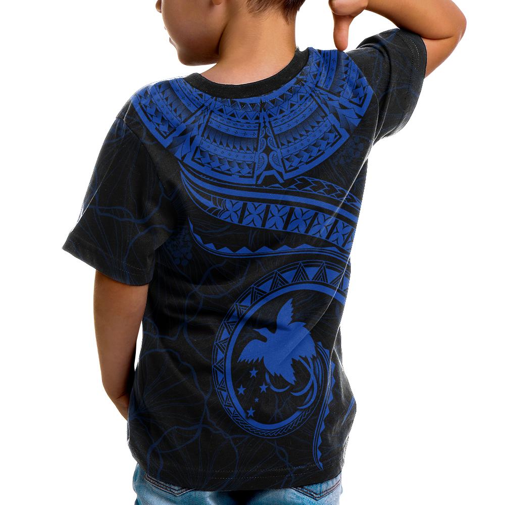 Papua New Guinea Polynesian Custom T Shirt Papua New Guinea Waves (Blue) - Polynesian Pride