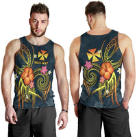 Wallis and Futuna Polynesian Personalised Men's Tank Top - Legend of Wallis and Futuna (Blue) - Polynesian Pride