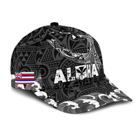 (Custom Personalised) Hawaii King Kamehameha Aloha Hawai'i Nei Cap - LT2 - Polynesian Pride