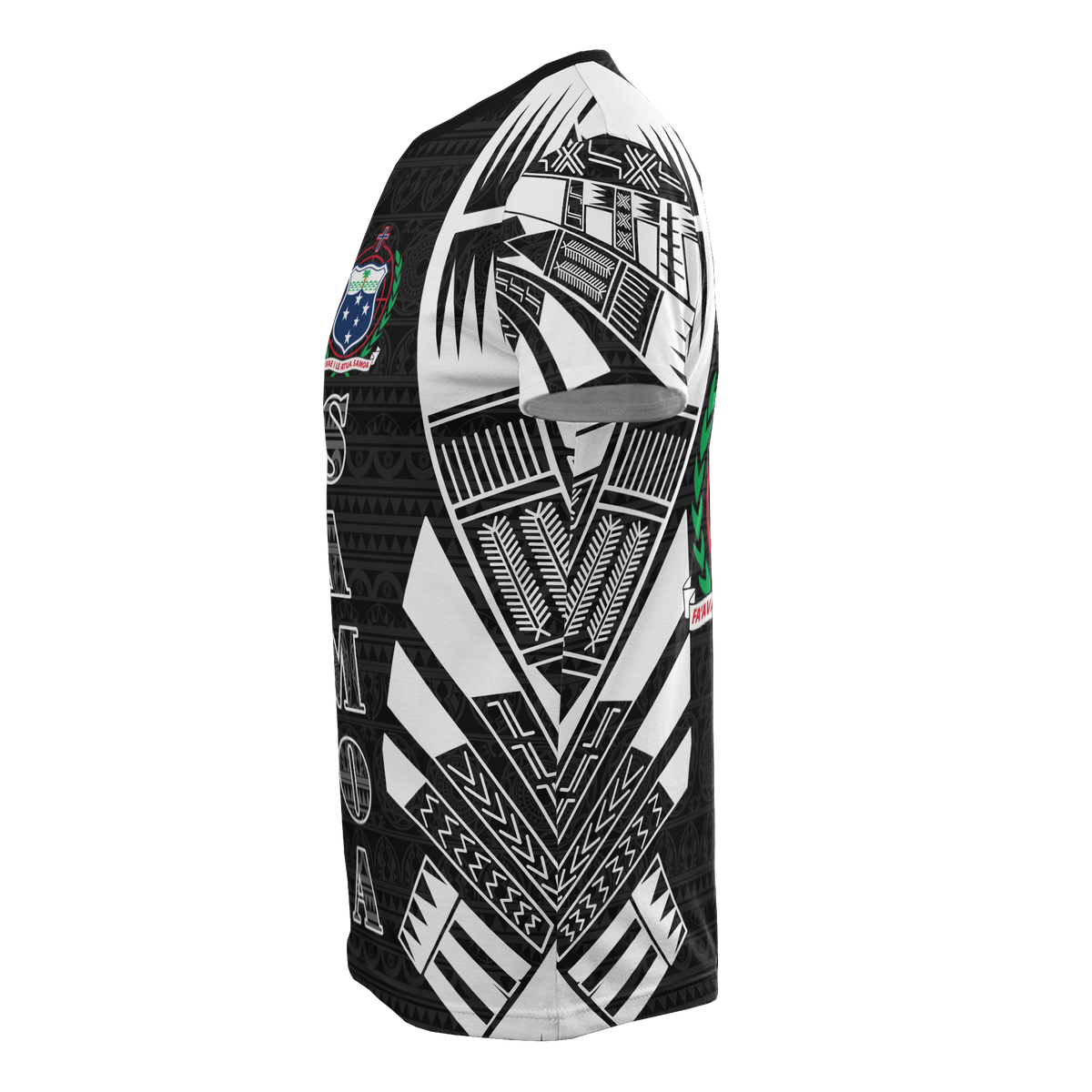 Samoa T Shirt Samoan Coat of Arms Polynesian Tattoo Style - Polynesian Pride