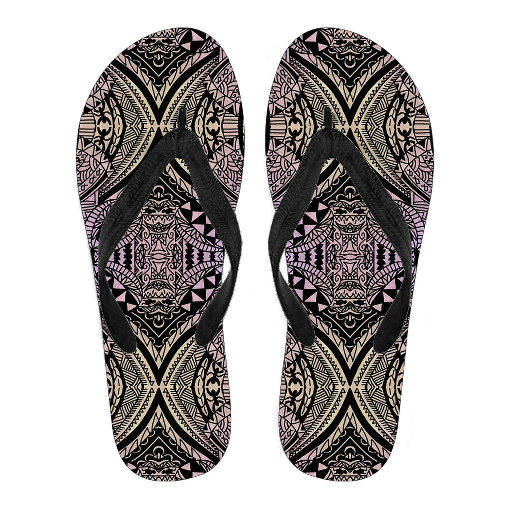 Polynesian Flip Flops Blur Men's Flip Flops Black - Polynesian Pride