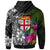 Fiji Custom Hoodie Turtle Plumeria Banana Leaf - Polynesian Pride