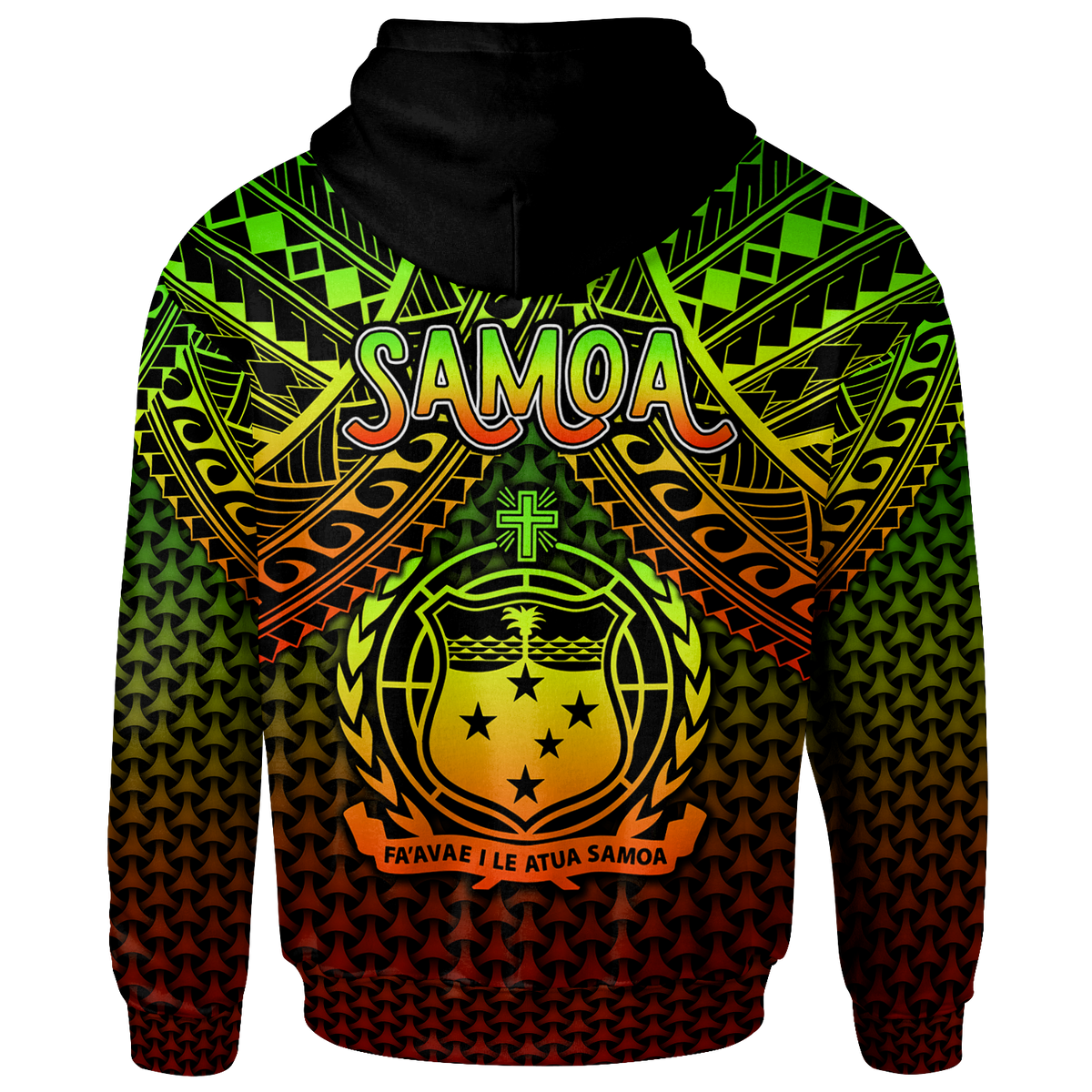 Polynesian Samoa Zip up Hoodie Reggae Vintage Polynesian Patterns - Polynesian Pride