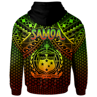Polynesian Samoa Zip up Hoodie Reggae Vintage Polynesian Patterns - Polynesian Pride
