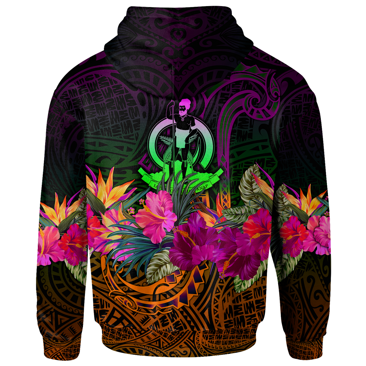 Vanuatu Custom Hoodie Summer Hibiscus - Polynesian Pride