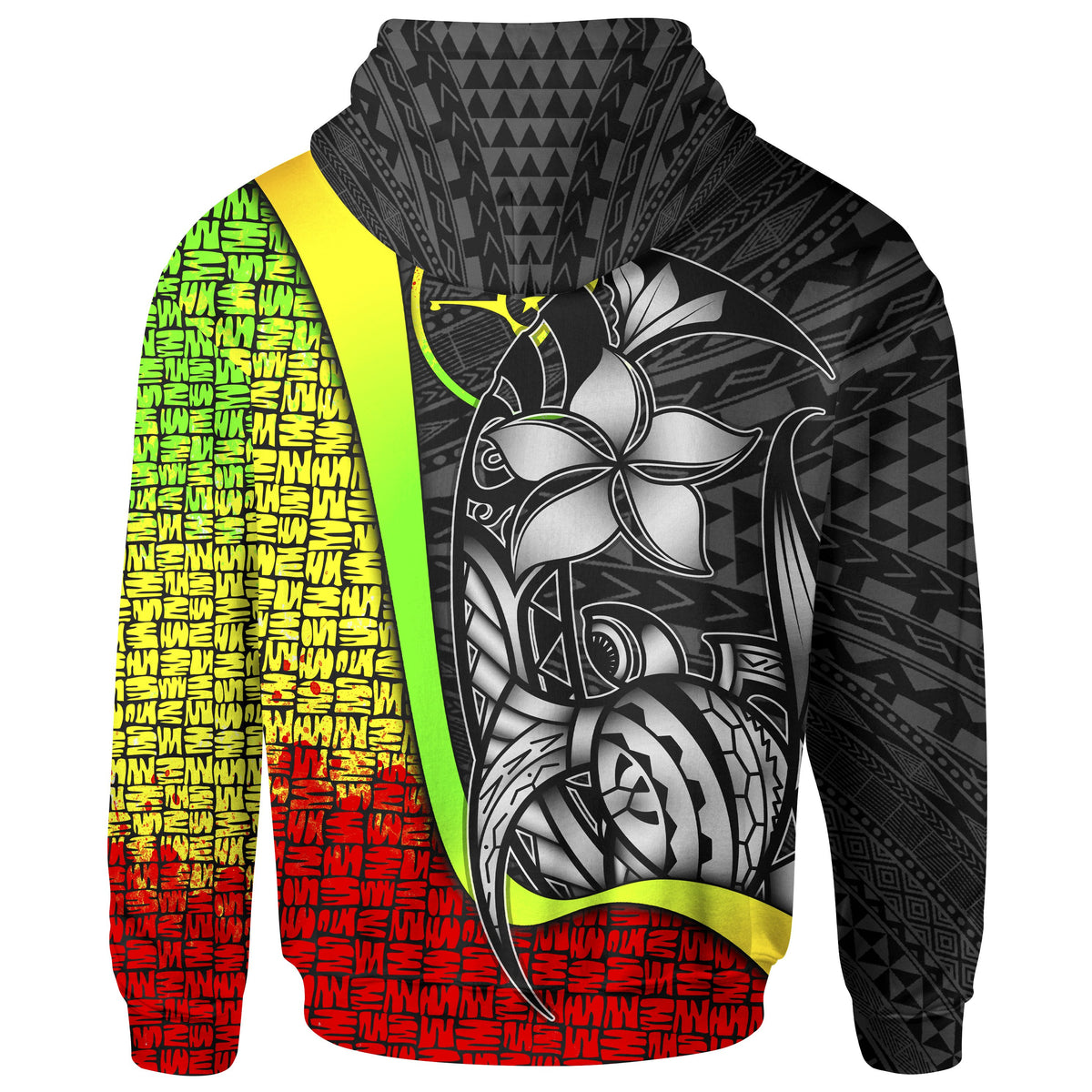 Yap Micronesian Hoodie Reggae Turtle with Hook - Polynesian Pride