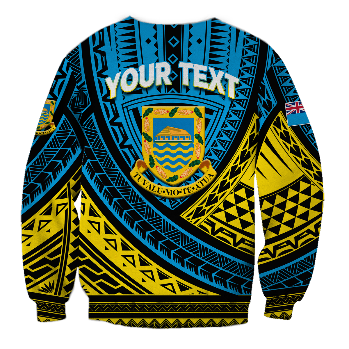 (Custom Personalised) Tuvalu Sweatshirt 44th Independence Anniversary - Tribal Pattern - LT12 - Polynesian Pride