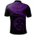 Fiji Polynesian Custom Polo Shirt Fiji Waves (Purple) - Polynesian Pride