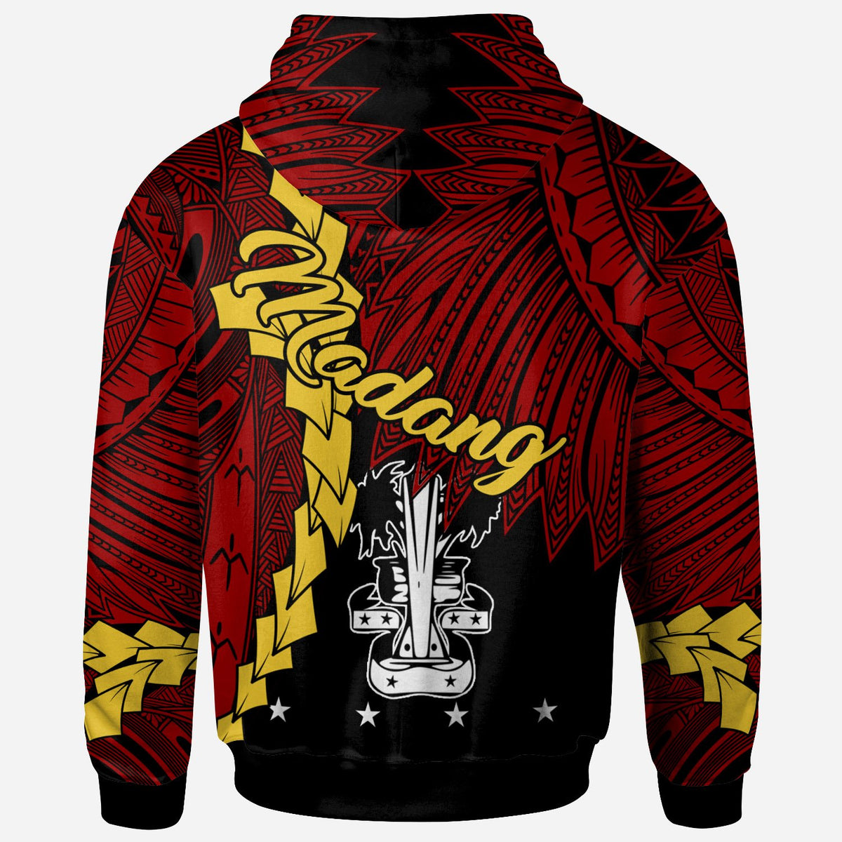 Papua New Guinea Madang Province Polynesian Zip Hoodie Tribal Wave Tattoo - Polynesian Pride