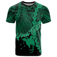 Papua New Guinea Polynesian Custom T Shirt Tribal Wave Tattoo Green Unisex Green - Polynesian Pride