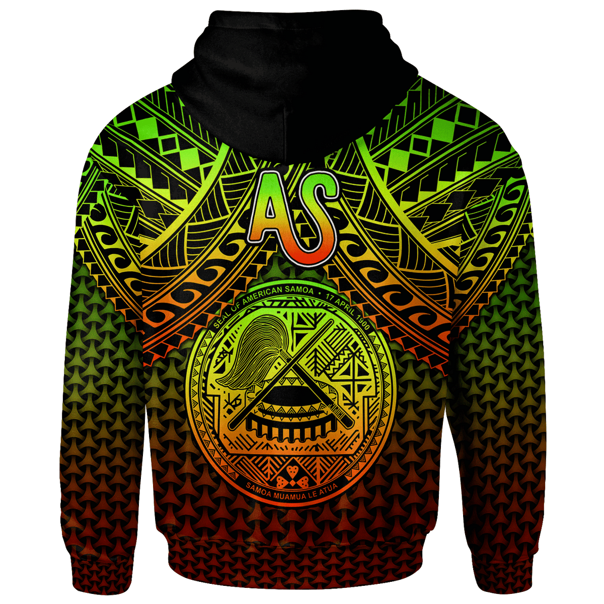 Polynesian American Samoa Hoodie Reggae Vintage Polynesian Patterns - Polynesian Pride