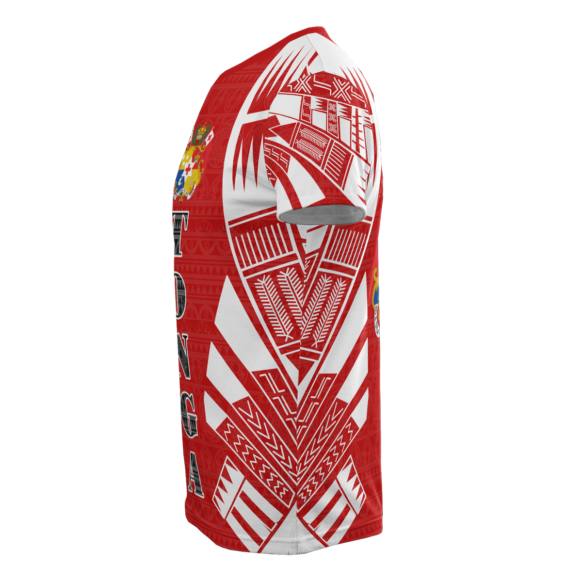 Tonga T Shirt Tonga Coat of Arms Polynesian Tattoo Red Style - Polynesian Pride