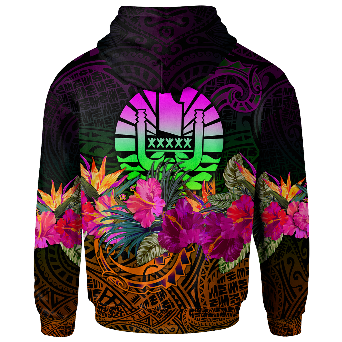 Tahiti Polynesian Custom Hoodie Summer Hibiscus - Polynesian Pride