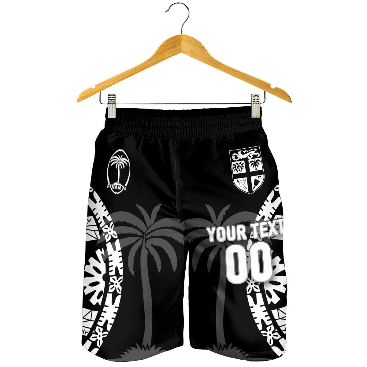 (Custom Personalised) Fiji Rugby Sevens Fijian Tapa Pattern Men Short - LT12 - Polynesian Pride