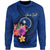 Chuuk Polynesian Custom Personalised Sweater - Floral With Seal Blue Unisex Blue - Polynesian Pride