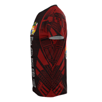 Tonga T Shirt Tonga Coat of Arms Polynesian Tattoo Red Style - Polynesian Pride