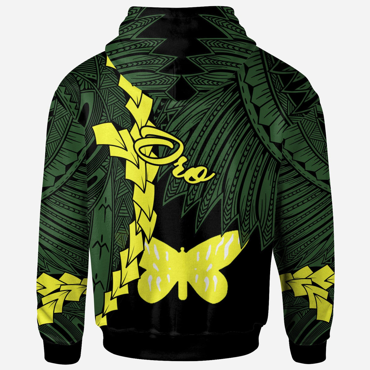 Papua New Guinea Oro Province Polynesian Zip Hoodie Tribal Wave Tattoo - Polynesian Pride