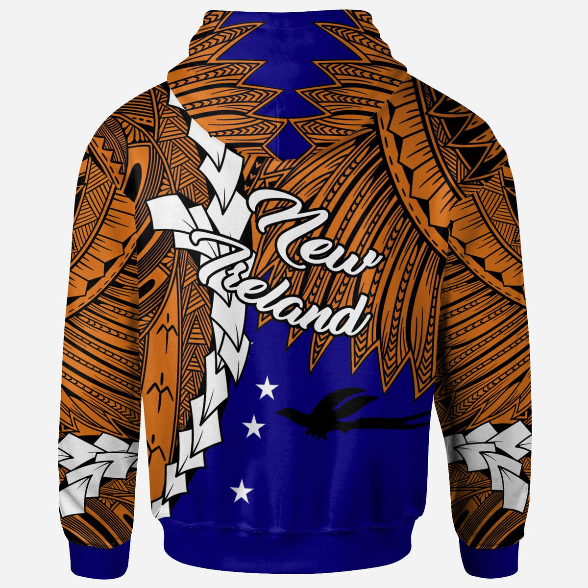 Papua New Guinea New Ireland Province Polynesian Zip Hoodie Tribal Wave Tattoo - Polynesian Pride