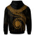 Nauru Polynesian Custom Zip up Hoodie Nauru Waves (Golden) - Polynesian Pride