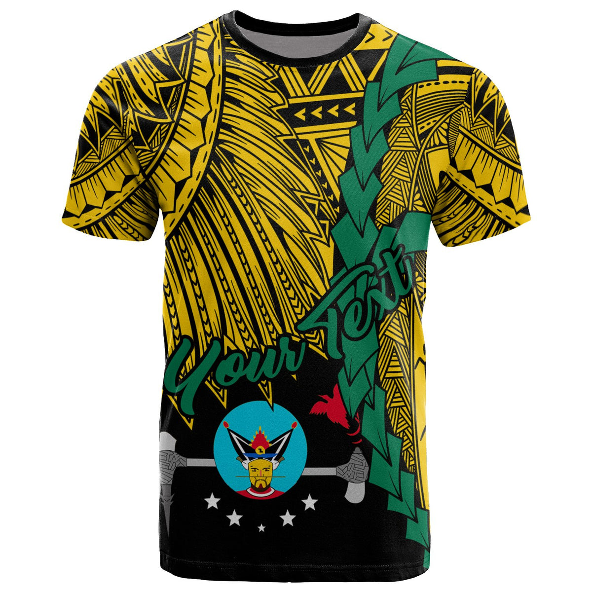 Papua New Guinea Hela Province Polynesian Custom T Shirt Tribal Wave Tattoo Unisex YELLOW - Polynesian Pride