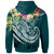 Fiji Polynesian Hoodie Summer Plumeria (Turquoise) - Polynesian Pride