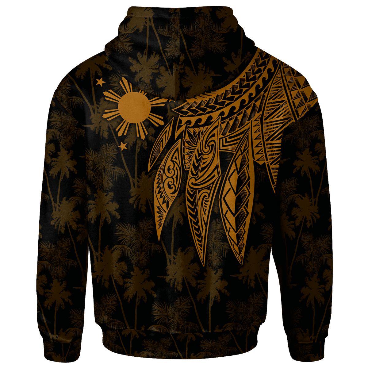 The Philippines Hoodie Polynesian Wings (Golden) - Polynesian Pride