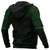 Hei Matau Maori Tattoo All Over Hoodie Green - Polynesian Pride