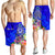 FSM Custom Personalised Men's Shorts - Turtle Plumeria (Blue) - Polynesian Pride