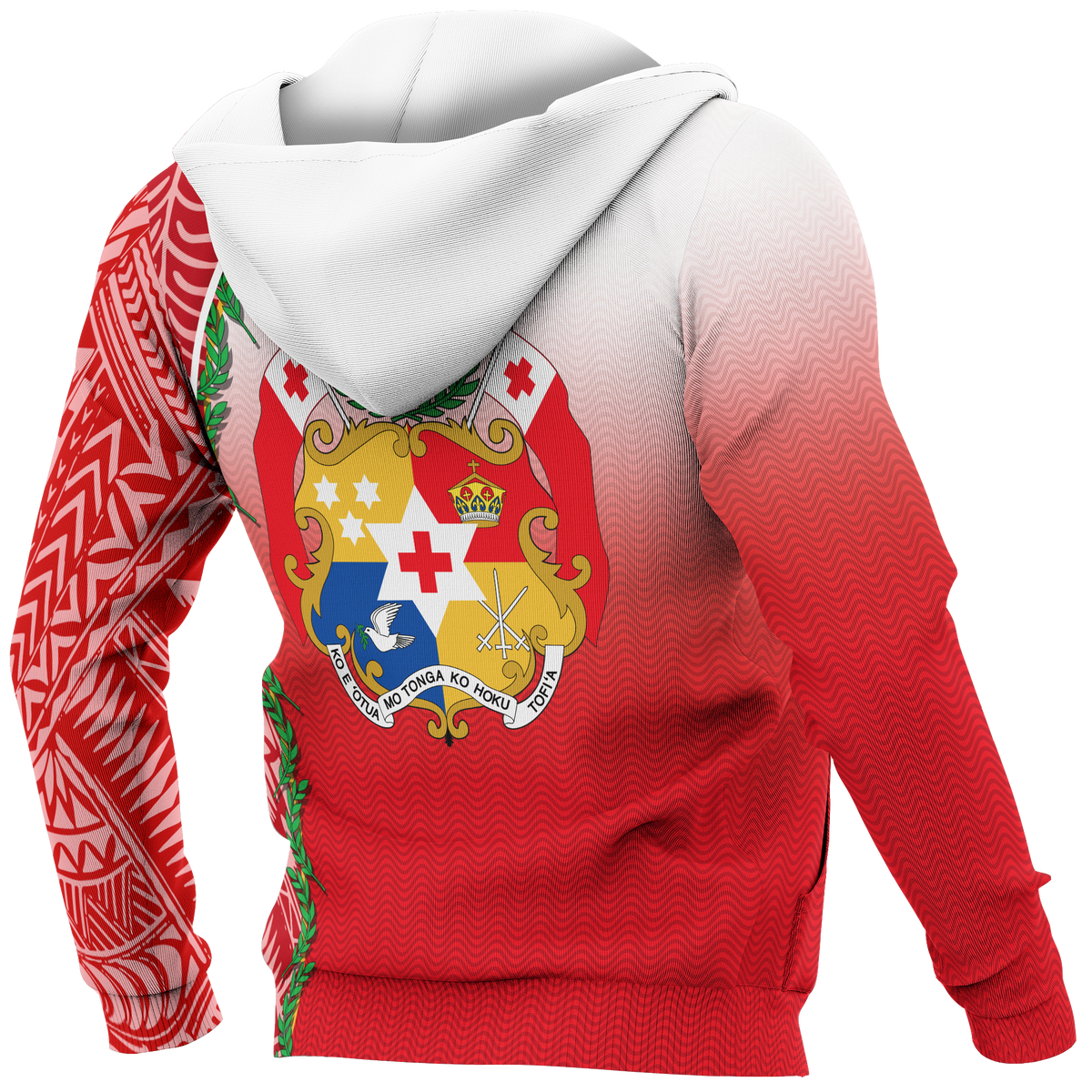 Tonga Zip up Hoodie Ocean Waves - Polynesian Pride