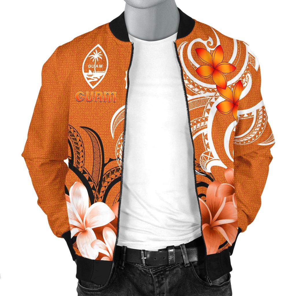 Guam Men's Bomber Jacket - Guamanian Spirit Orange - Polynesian Pride