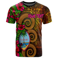 Guam Polynesian Custom T Shirt Hibiscus Vintage Unisex Orange - Polynesian Pride