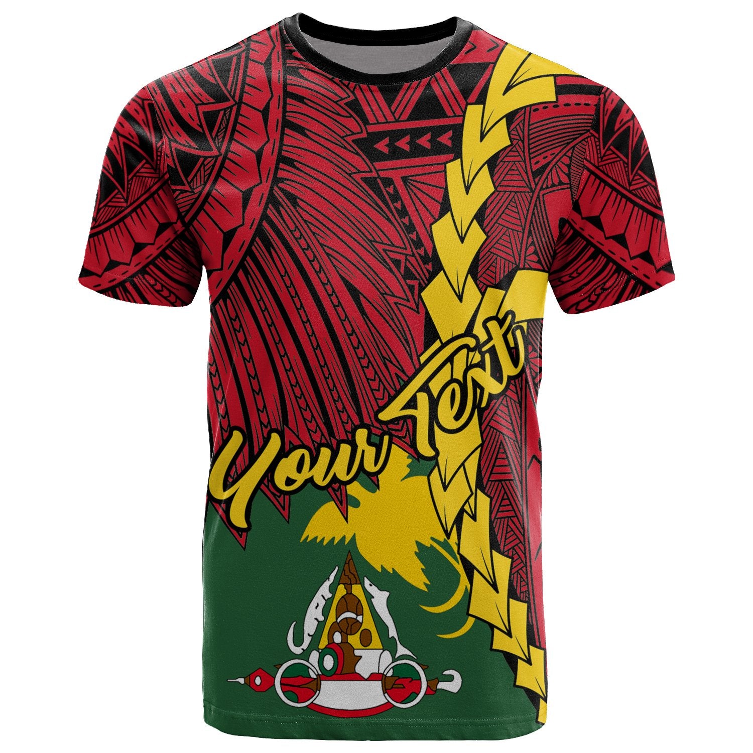 Papua New Guinea East Sepik Province Polynesian Custom T Shirt Tribal Wave Tattoo Unisex RED - Polynesian Pride