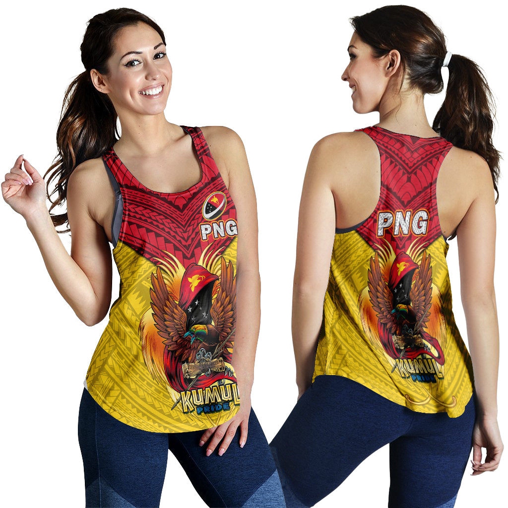 Papua New Guinea Rugby Kumul Pride Women Tank Top - LT2 YELLOW - Polynesian Pride