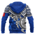 Tonga Polynesian Hoodie (Zip up) Blue Turtle - Polynesian Pride