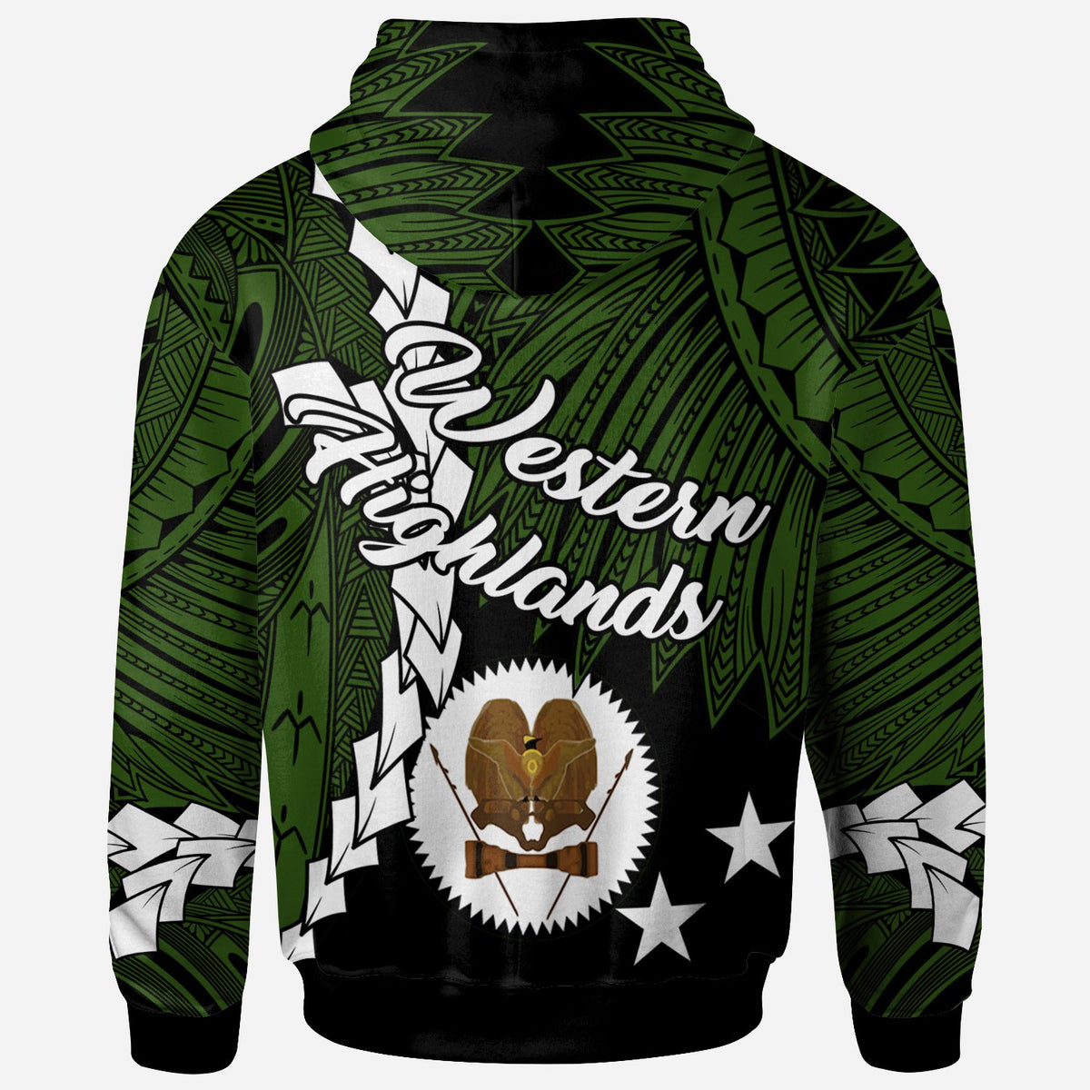 Papua New Guinea Western Highlands Province Polynesian Zip Hoodie Tribal Wave Tattoo - Polynesian Pride