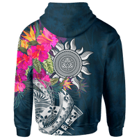 Polynesian Custom Zip up Hoodie Summer Vibes - Polynesian Pride