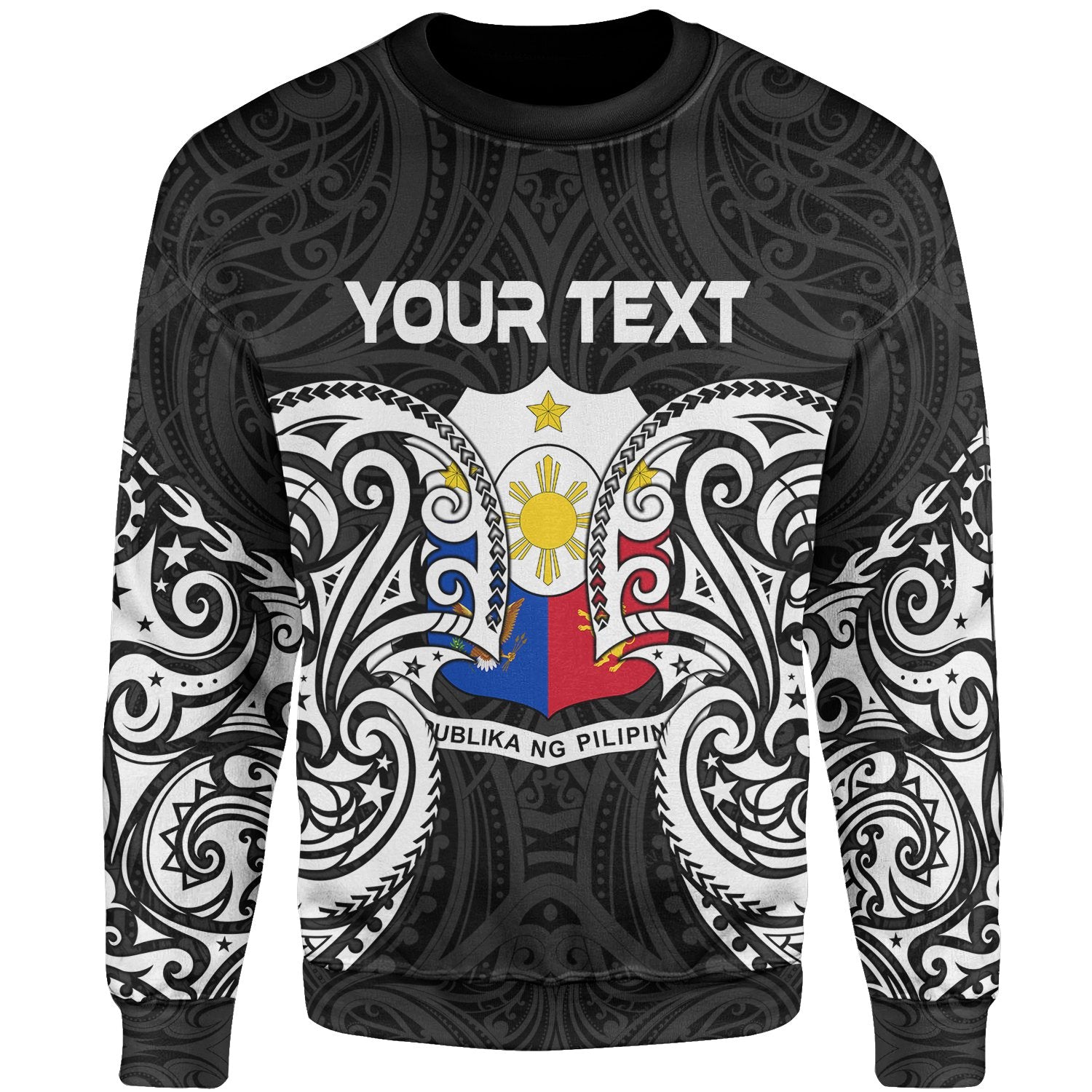 Philippines Polynesian Custom Personalised Sweater - Spirit Style White Unisex White - Polynesian Pride