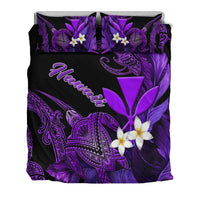 Hawaii Turtle With Plumeria Leaf Purple Bedding Set - LT12 - Polynesian Pride