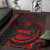 Niue Polynesian Area Rug - Red Tribal Wave - Polynesian Pride