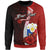 Philippines Polynesian Custom Personalised Sweater - Coat Of Arm With Hibiscus Unisex Red - Polynesian Pride