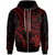 Niue Custom Zip up Hoodie Red Turtle Unisex Red - Polynesian Pride