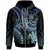 Niue Custom Zip up Hoodie Blue Turtle Unisex Blue - Polynesian Pride