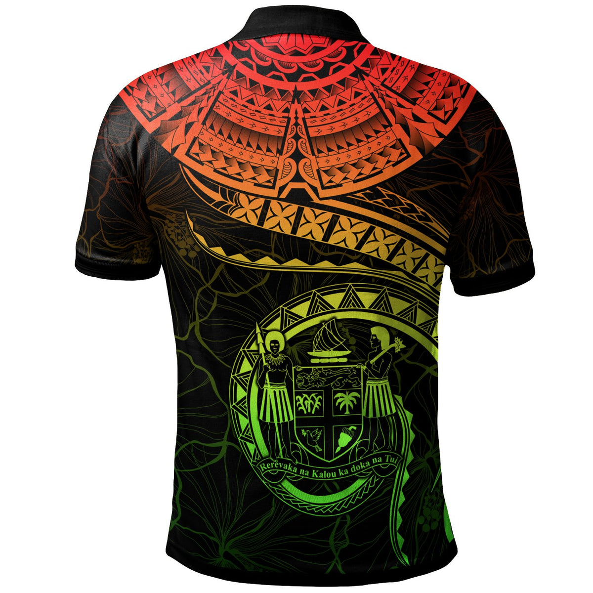 Fiji Polynesian Custom Polo Shirt Fiji Waves (Reggae) - Polynesian Pride
