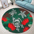 Hawaii Lehua Flowers Turtle Poly Round Carpet - Ser Style - AH - Polynesian Pride